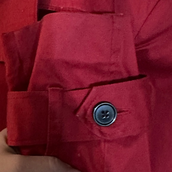 Red Belted Trenchcoat - Picture 5 of 7